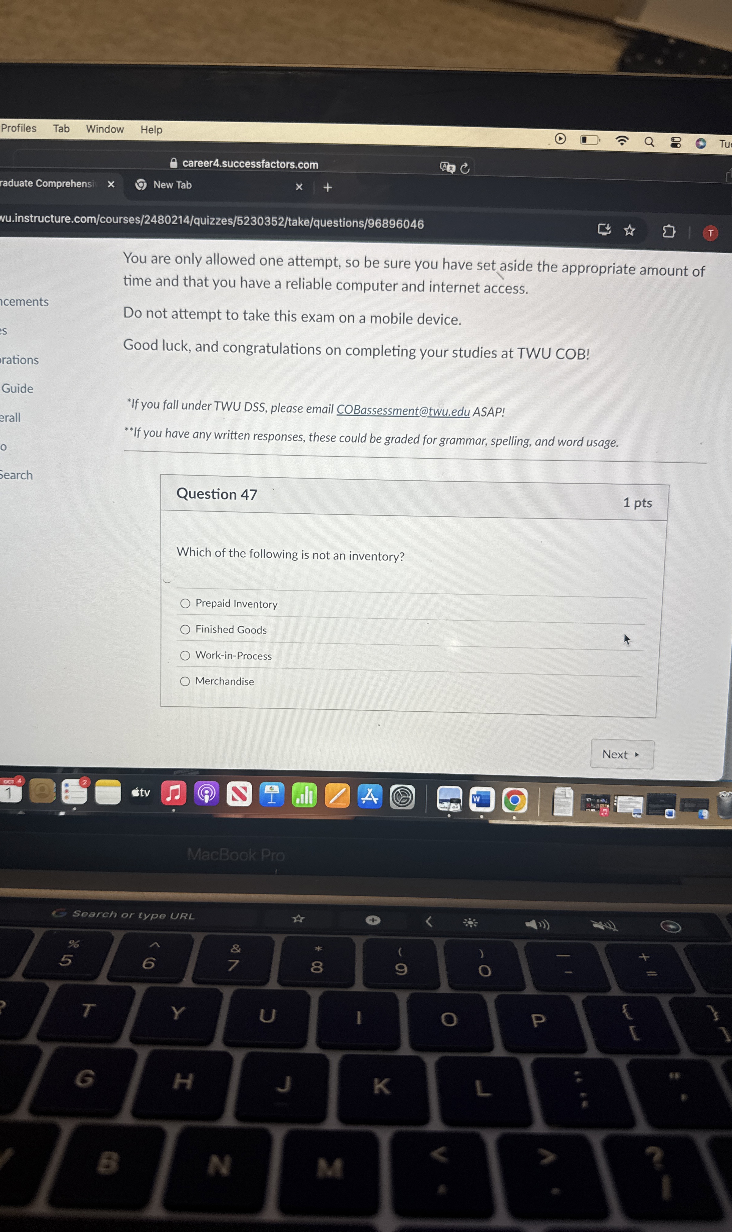 Solved You are only allowed one attempt, so be sure you have | Chegg.com