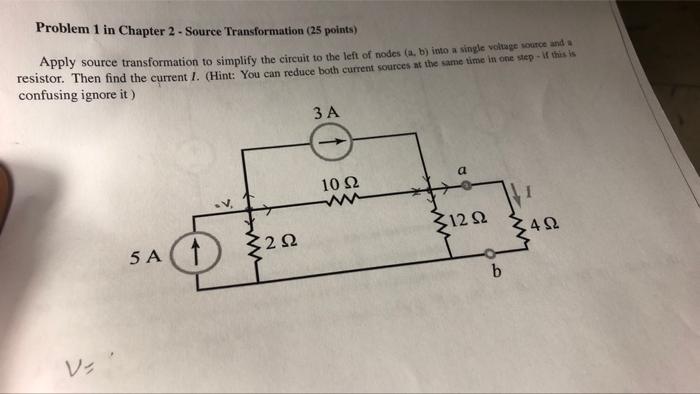 Solved Problem 1 in Chapter 2 - Source Transformation (25 | Chegg.com
