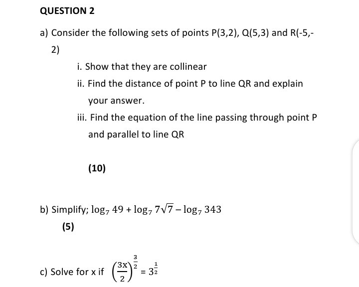 Solved QUESTION 2 a) Consider the following sets of points | Chegg.com