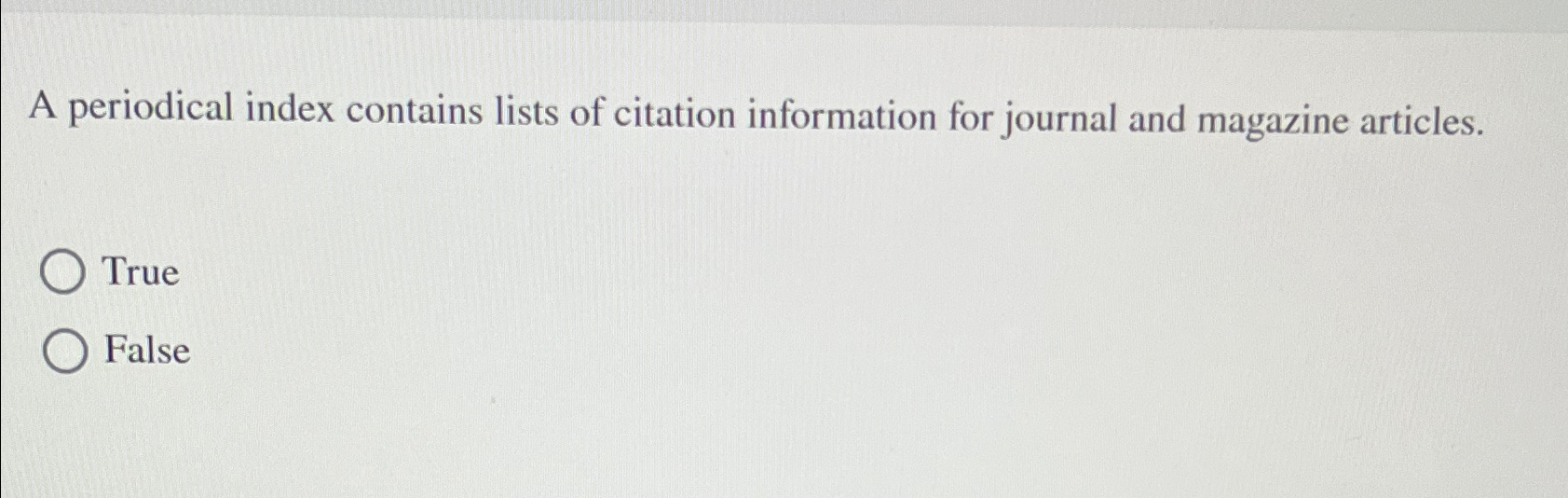 Solved A periodical index contains lists of citation | Chegg.com