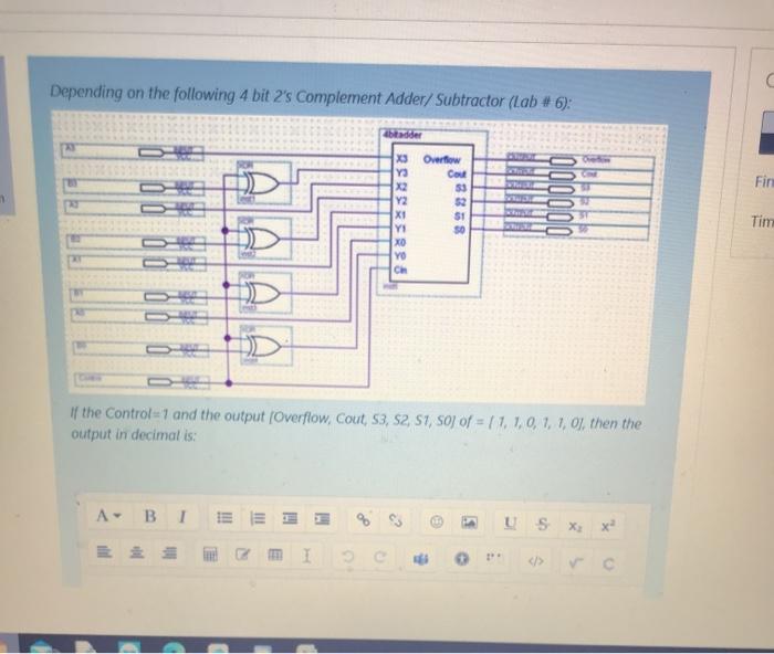 Solved C Depending on the following 4 bit 2's Complement | Chegg.com