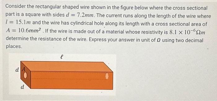 Solved Consider the rectangular shaped wire shown in the | Chegg.com
