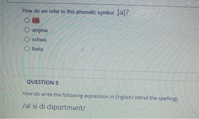 How do we refer to this phonetic symbol [∂] ? eth | Chegg.com