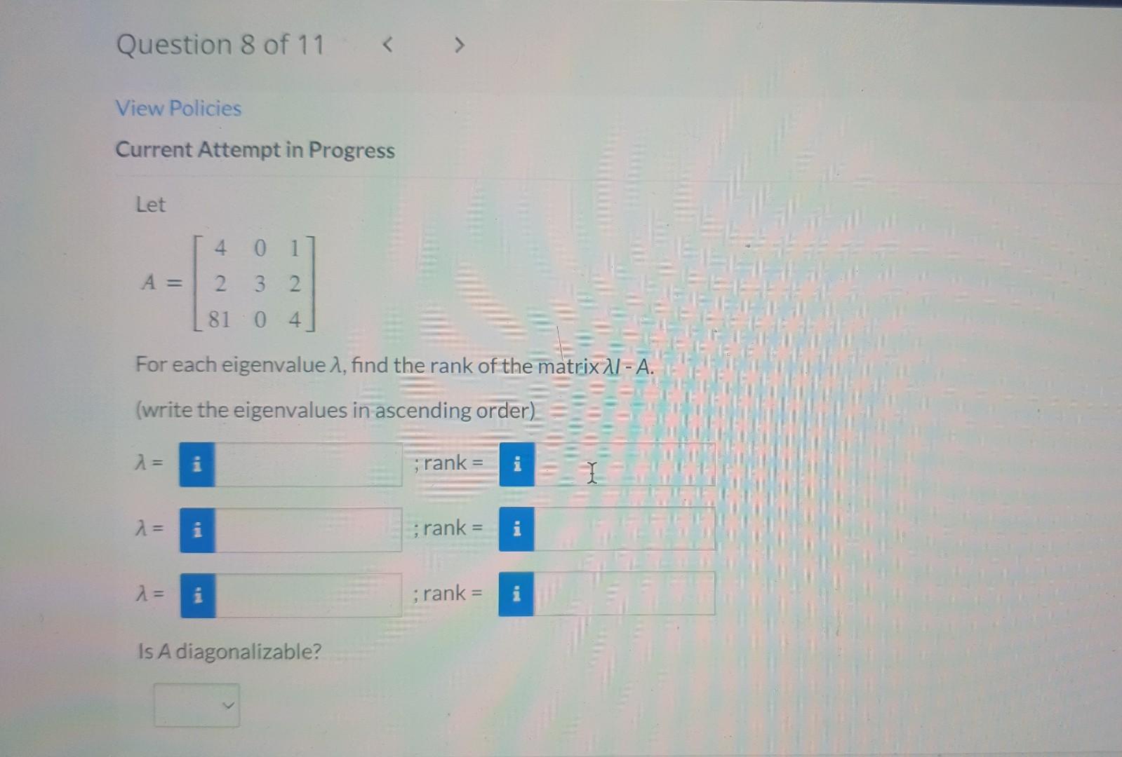 Solved View Policies Current Attempt in Progress Let | Chegg.com