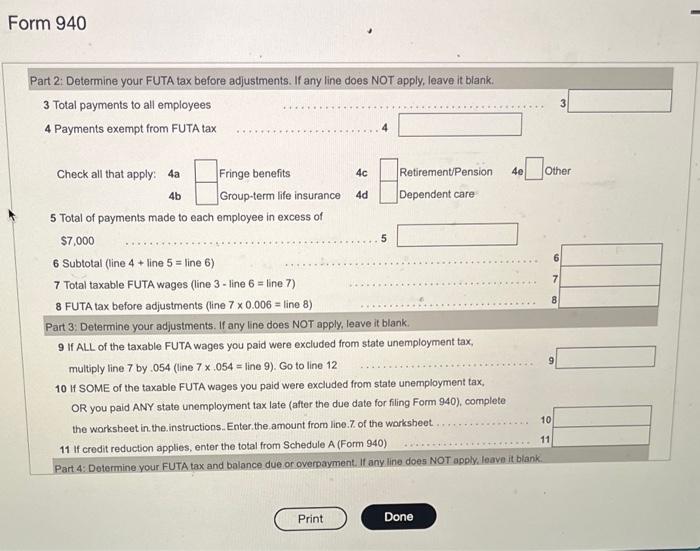 Using the information below, please complete a Form | Chegg.com
