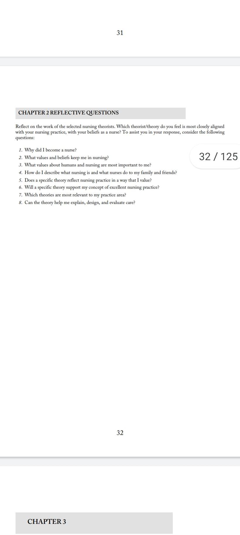 Solved 31 CHAPTER 2 REFLECTIVE QUESTIONS Reflect on the work | Chegg.com
