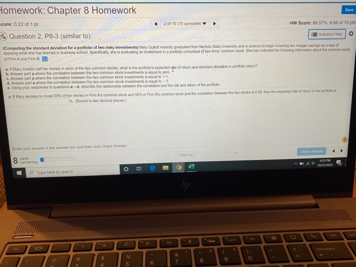 Solved Homework: Chapter 8 Homework Save core: 0.22 of 1 pt | Chegg.com