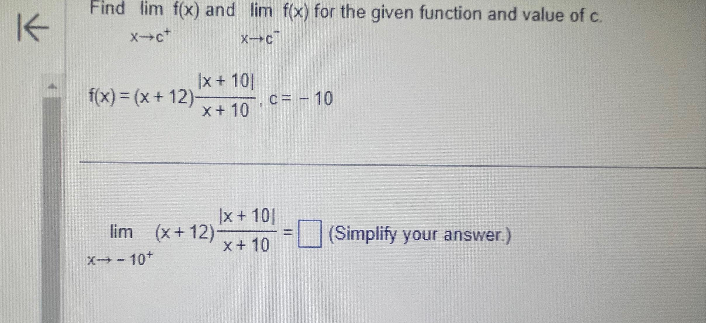 Solved Find Limf X ﻿and Limf X ﻿for The Given Function