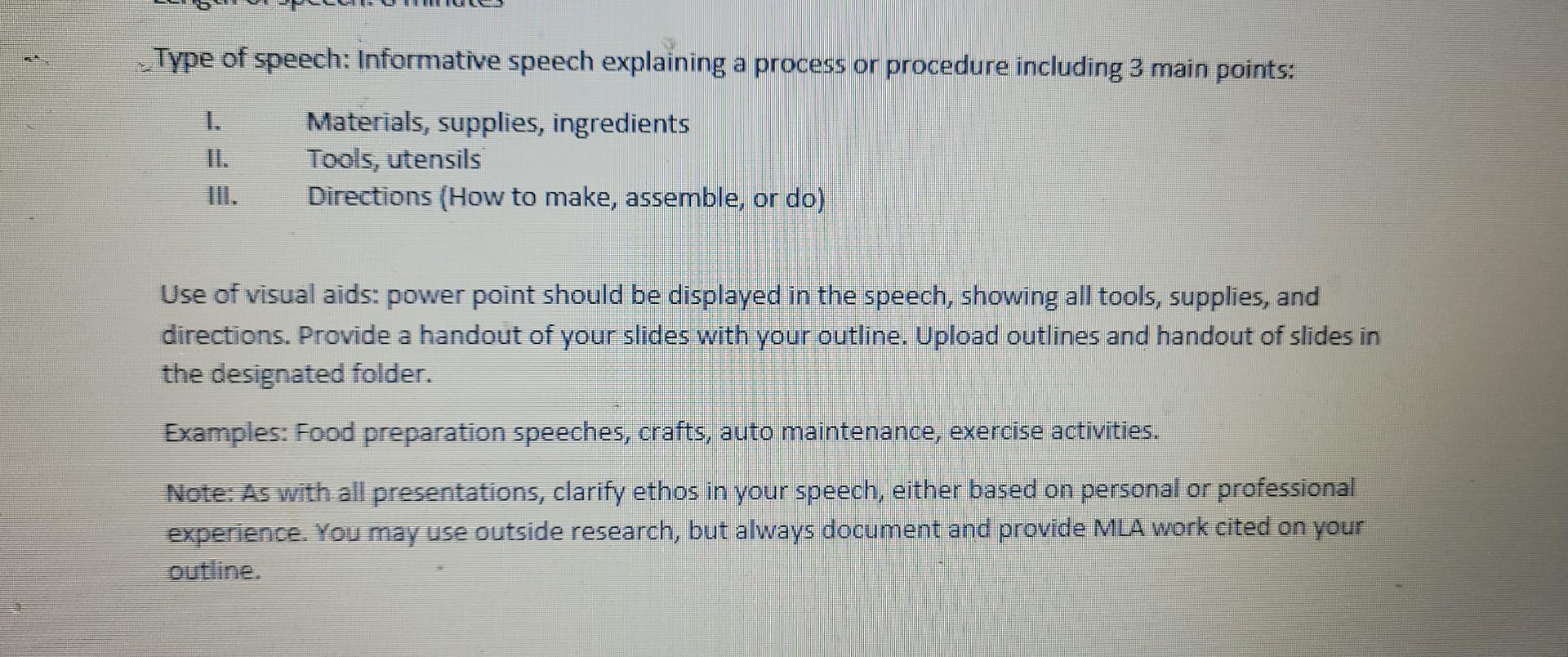 and effective speech should be organized around blank main points