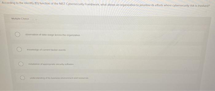 Solved According to the identify (D) function of the NIST | Chegg.com