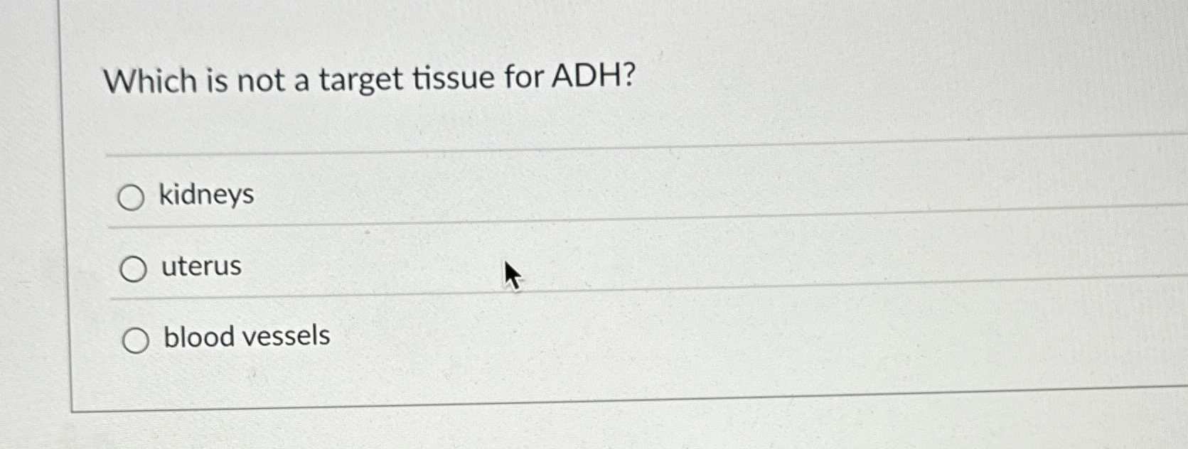 Solved Which is not a target tissue for