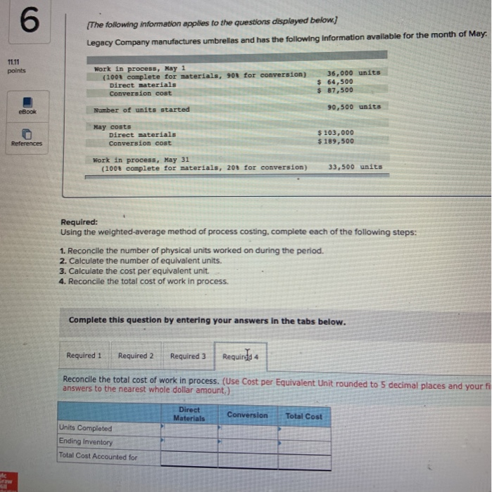 Solved 6 REMEMBURU The following information applies to the | Chegg.com