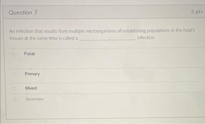 Solved An infection that results from multiple | Chegg.com