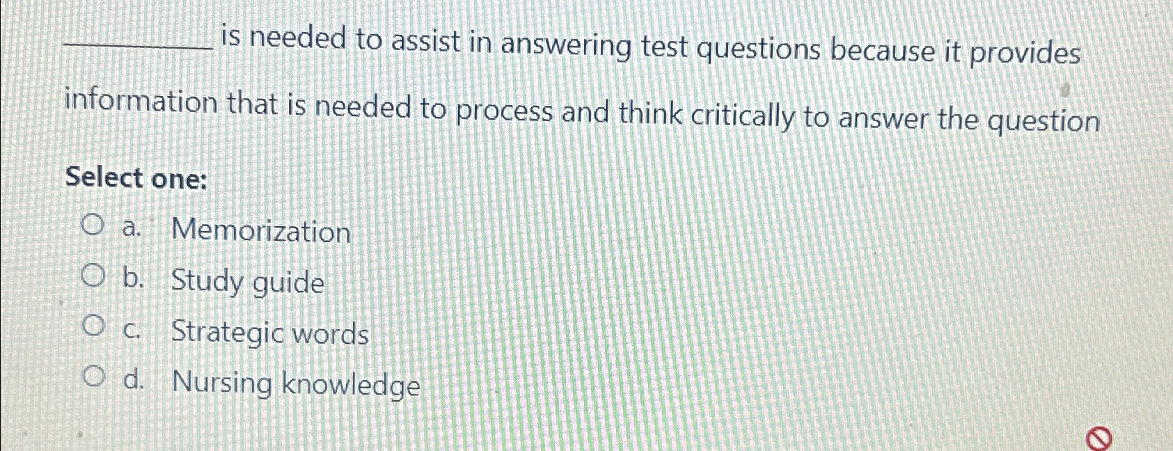 Solved is needed to assist in answering test questions | Chegg.com