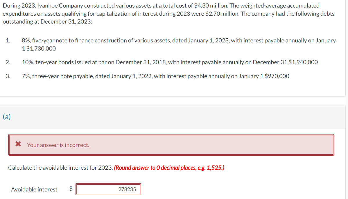 Solved During 2023, ﻿Ivanhoe Company constructed various | Chegg.com
