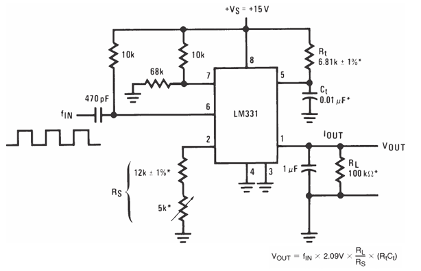 Solved simple voltage to frequency converter using lm331 | Chegg.com