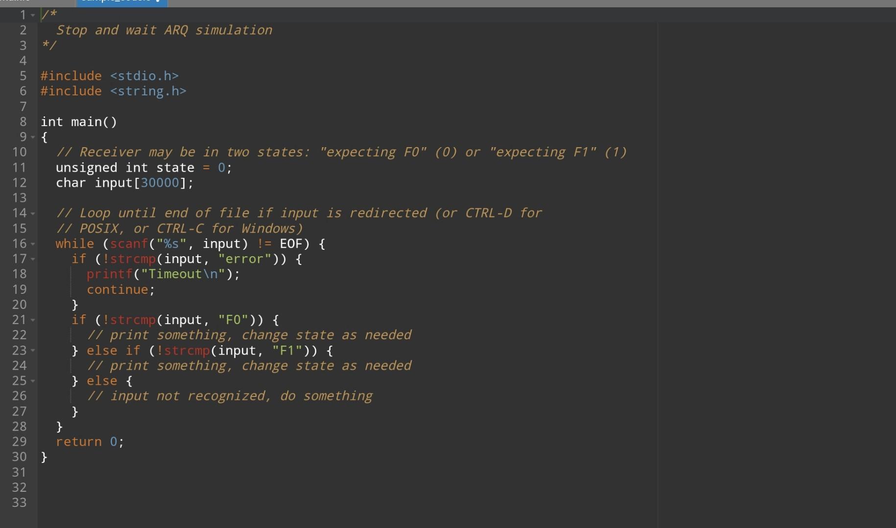 Solved Write a C program that simulates the receiver for a | Chegg.com