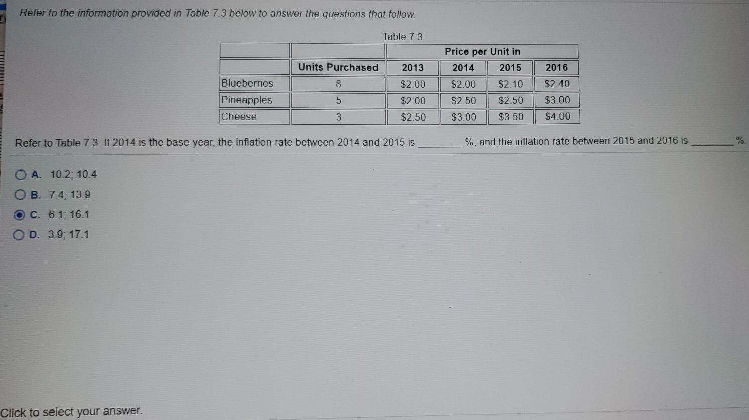 Solved Refer to the information provided in Table 7 3 below | Chegg.com