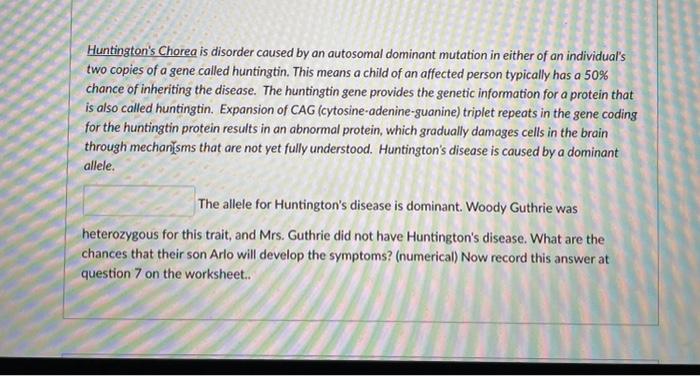 Solved Question 3 1 pts The following Genetic problems are | Chegg.com