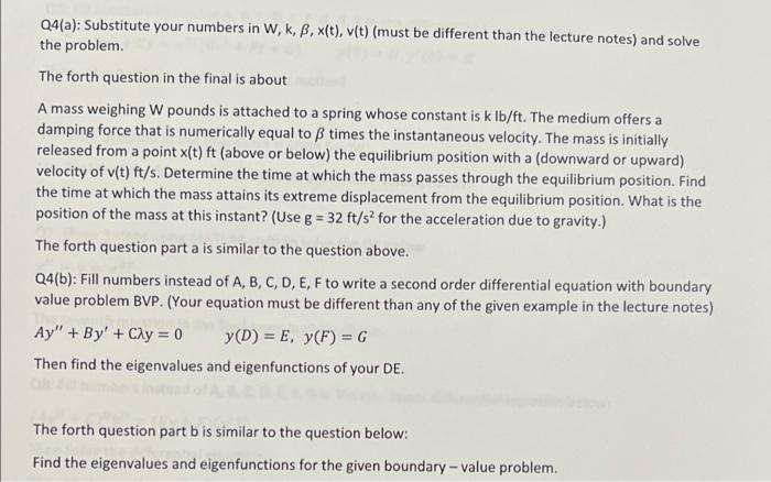 Solved please help ill thumbs upjust plug in any numbers i | Chegg.com