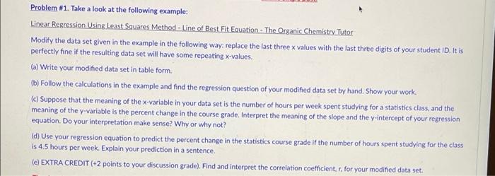 Problem #1. Take a look at the following example: | Chegg.com