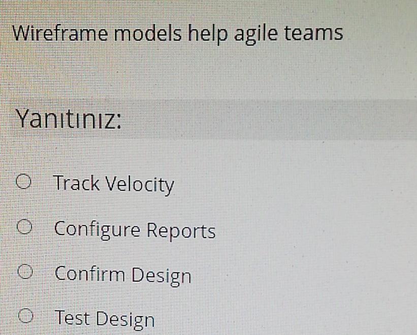 Solved Wireframe models help agile teams Yanitiniz O Track