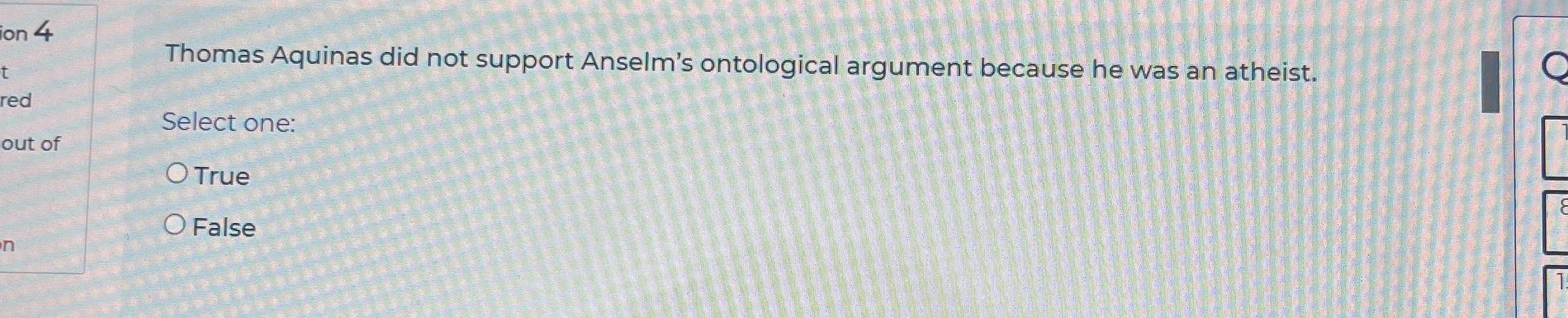 Solved Thomas Aquinas did not support Anselm's ontological | Chegg.com