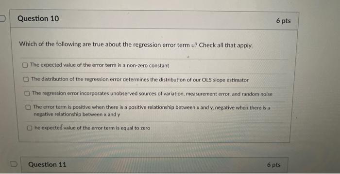 solved-which-of-the-following-are-true-about-the-regression-chegg