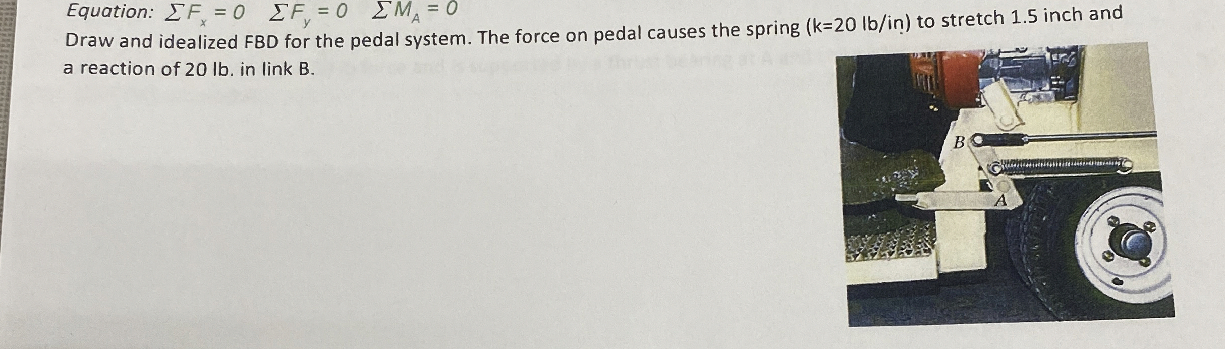 Solved Equation ∑??Fx=0,∑??Fy=0,∑??MA=0Draw and idealized