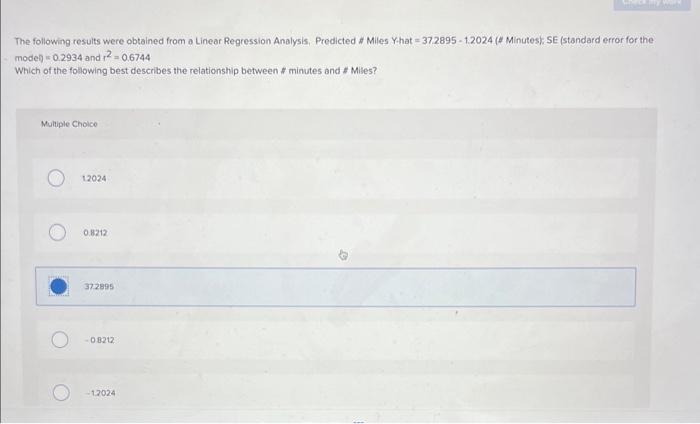 Solved The following results were obtained from a Linear | Chegg.com