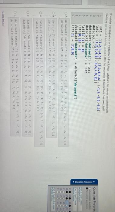 Solved Question Progres Consider the sequence of | Chegg.com