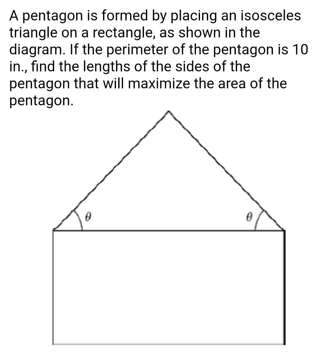 Solved A pentagon is formed by placing an isosceles triangle