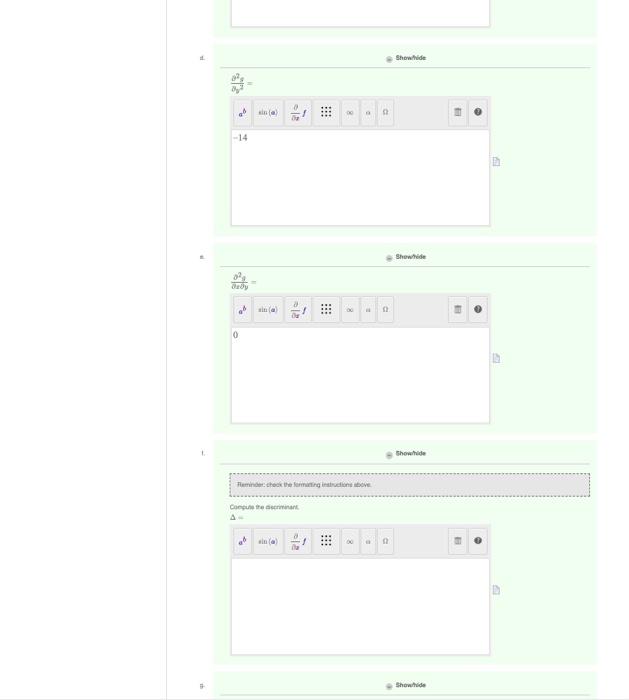 Solved The first parts was completed by me, I just need from | Chegg.com