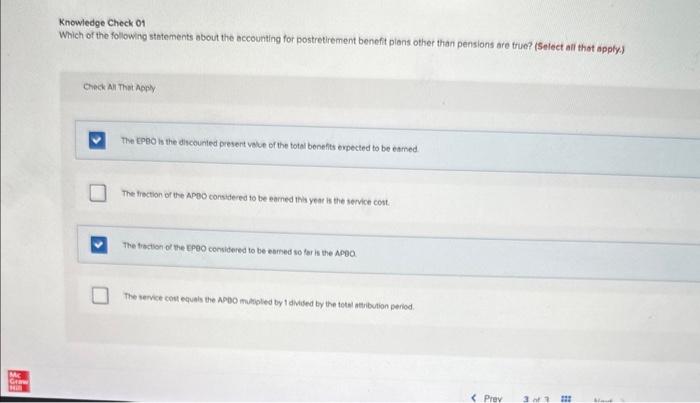 Solved Knowledge Check of Which of the following statements | Chegg.com