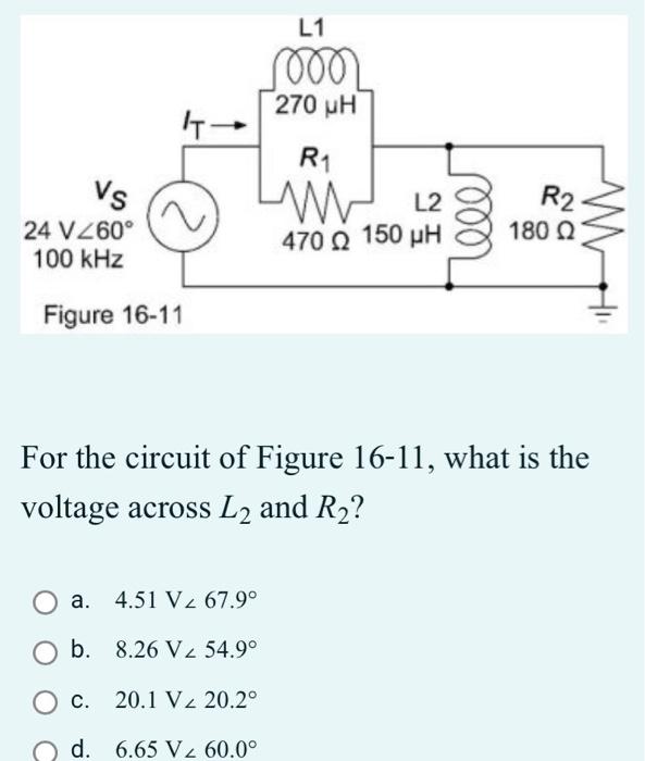 Solved For The Circuit Of Figure 16-11, What Is The Voltage | Chegg.com