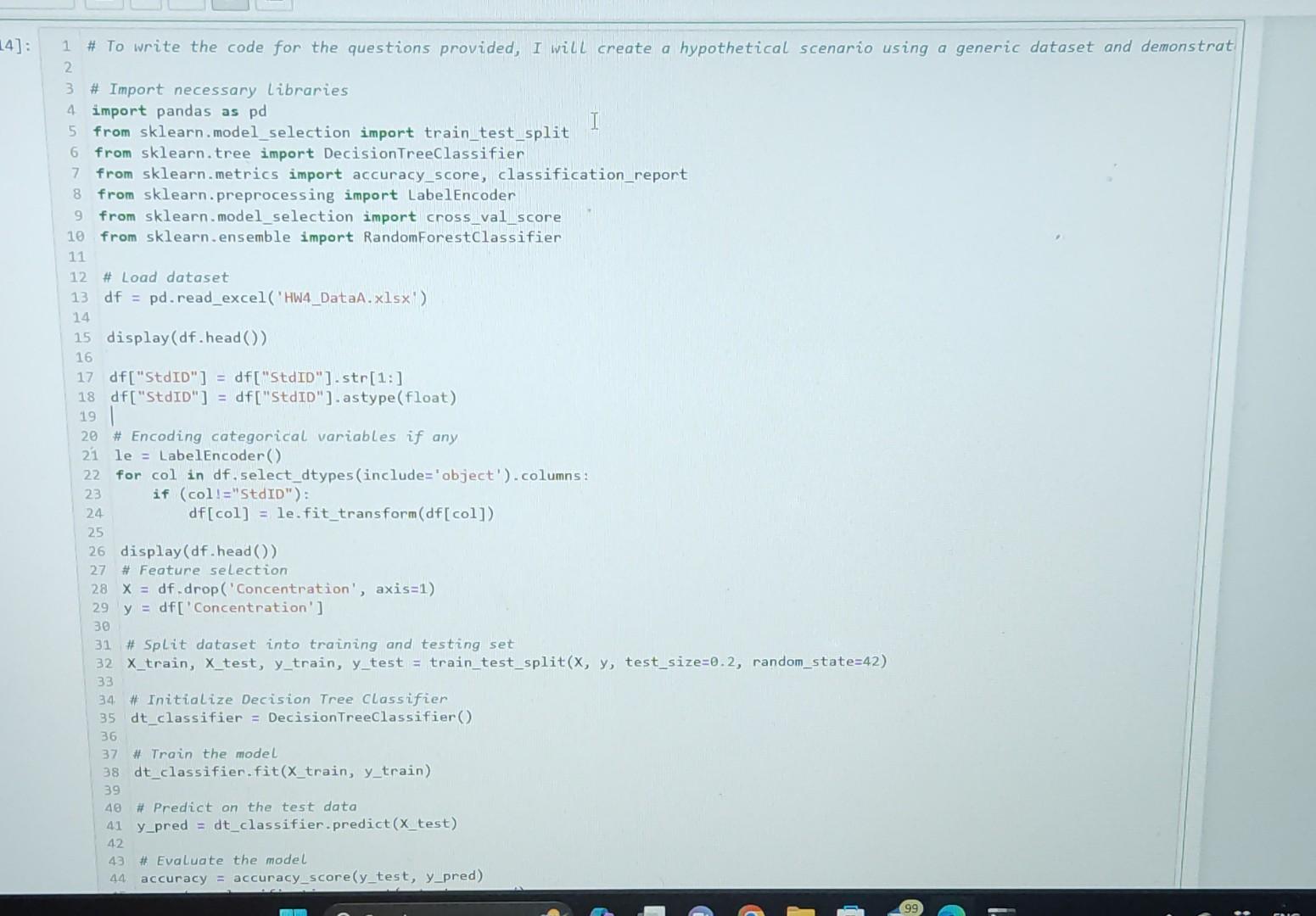 Solved \# To write the code for the questions provided, I | Chegg.com