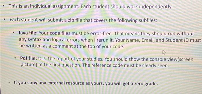 Solved This is an individual assignment. Each student should | Chegg.com
