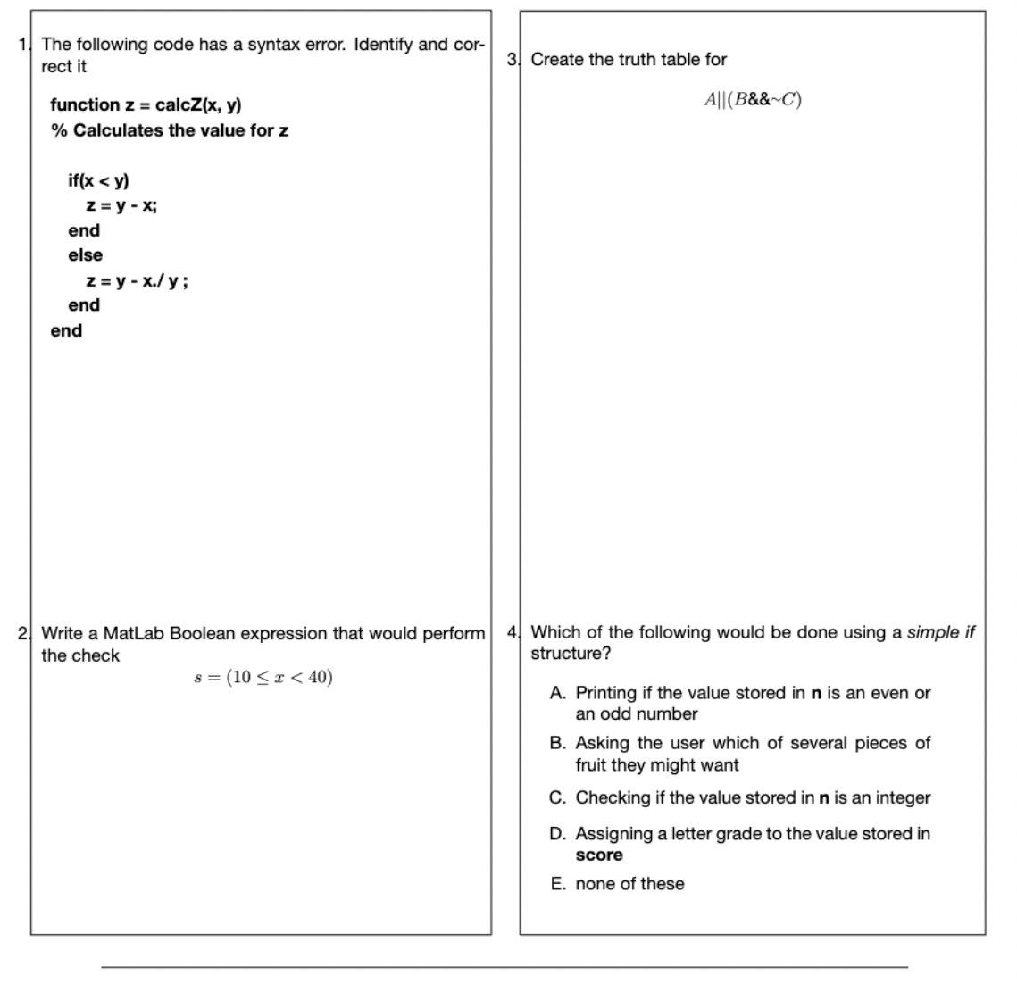 The following code has a syntax error. Identify and | Chegg.com