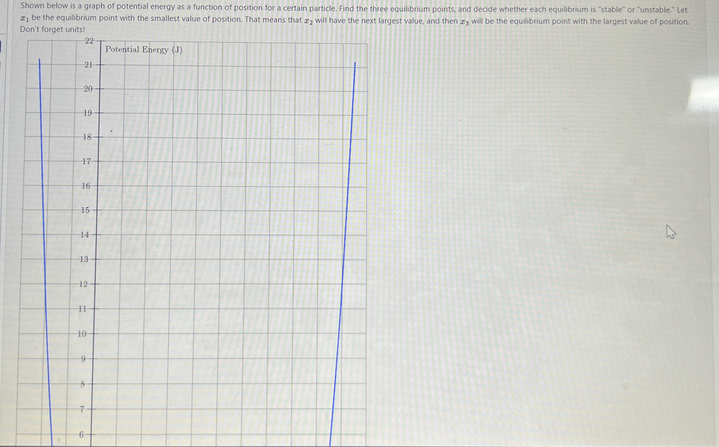 Solved Shown below is a graph of potential energy as a | Chegg.com
