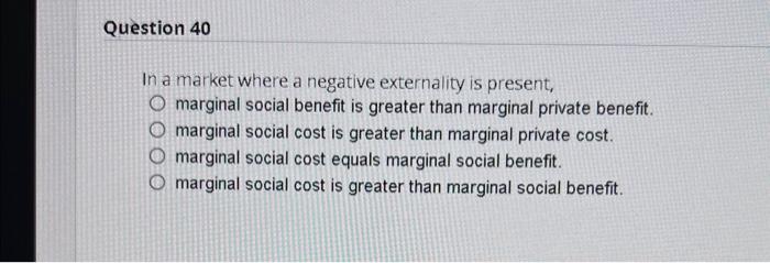 Solved In A Market Where A Negative Externality Is Present Chegg Com   Image