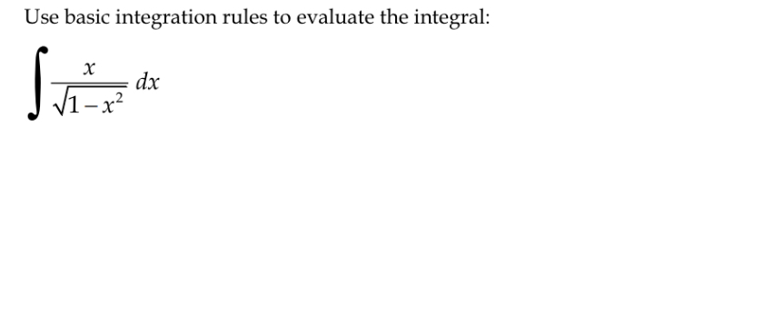 Solved Use basic integration rules to evaluate the | Chegg.com