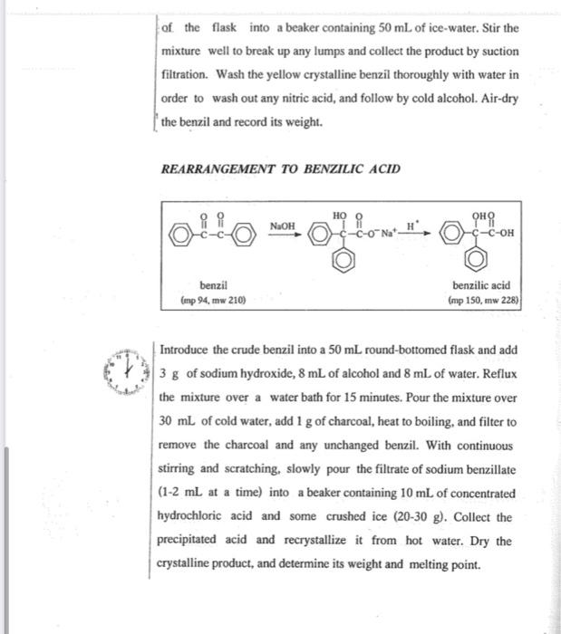 Solved PREPARATION OF BENZOIN, BENZIL AND BENZILIC ACID