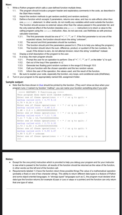 Solved Now: 1. Write a Python program which cause defined | Chegg.com