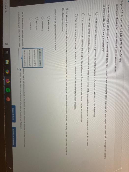 Solved Chapter 14: Assignment: Basic Elements of Control | Chegg.com