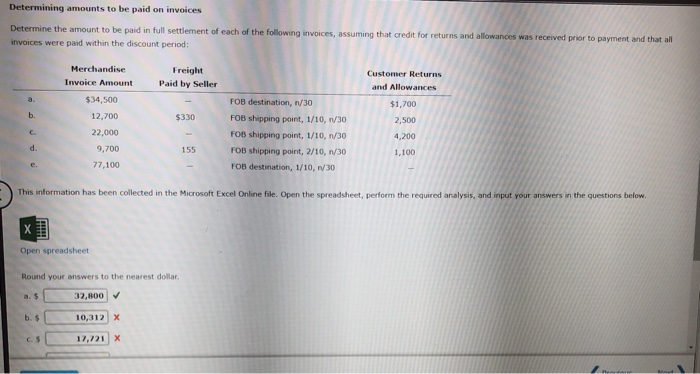 solved-determining-amounts-to-be-paid-on-invoices-determine-chegg