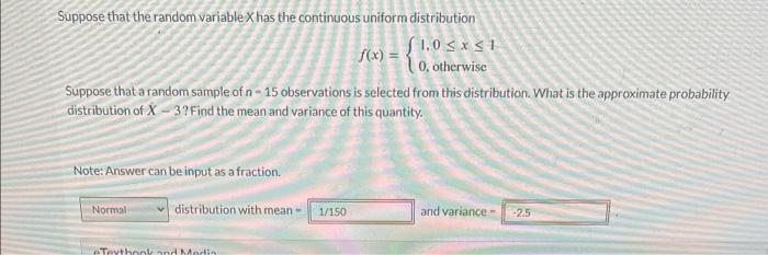 Solved Suppose that the random variable X has the continuous | Chegg.com