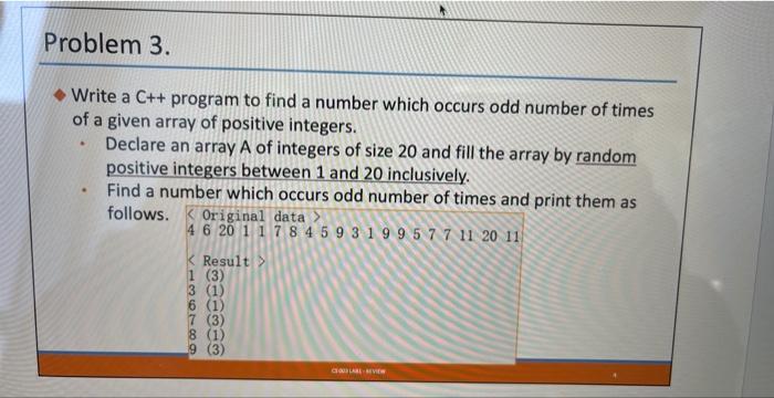 write a program to find odd number in c