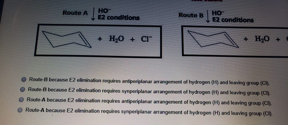 Solved QUESTION 9 Consider E2 elimination of | Chegg.com