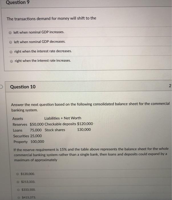 solved-question-9-the-transactions-demand-for-money-will-chegg