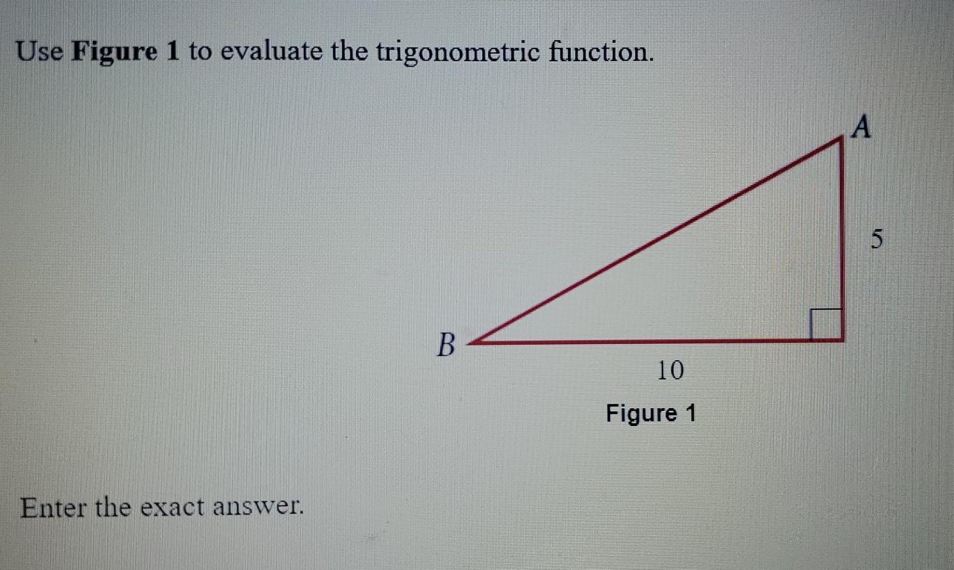 Solved Use Figure 1 To Evaluate The Trigonometric Function. | Chegg.com